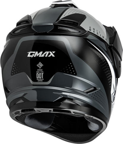 Gm 11 Decima Helmet Black/Grey/White Sm