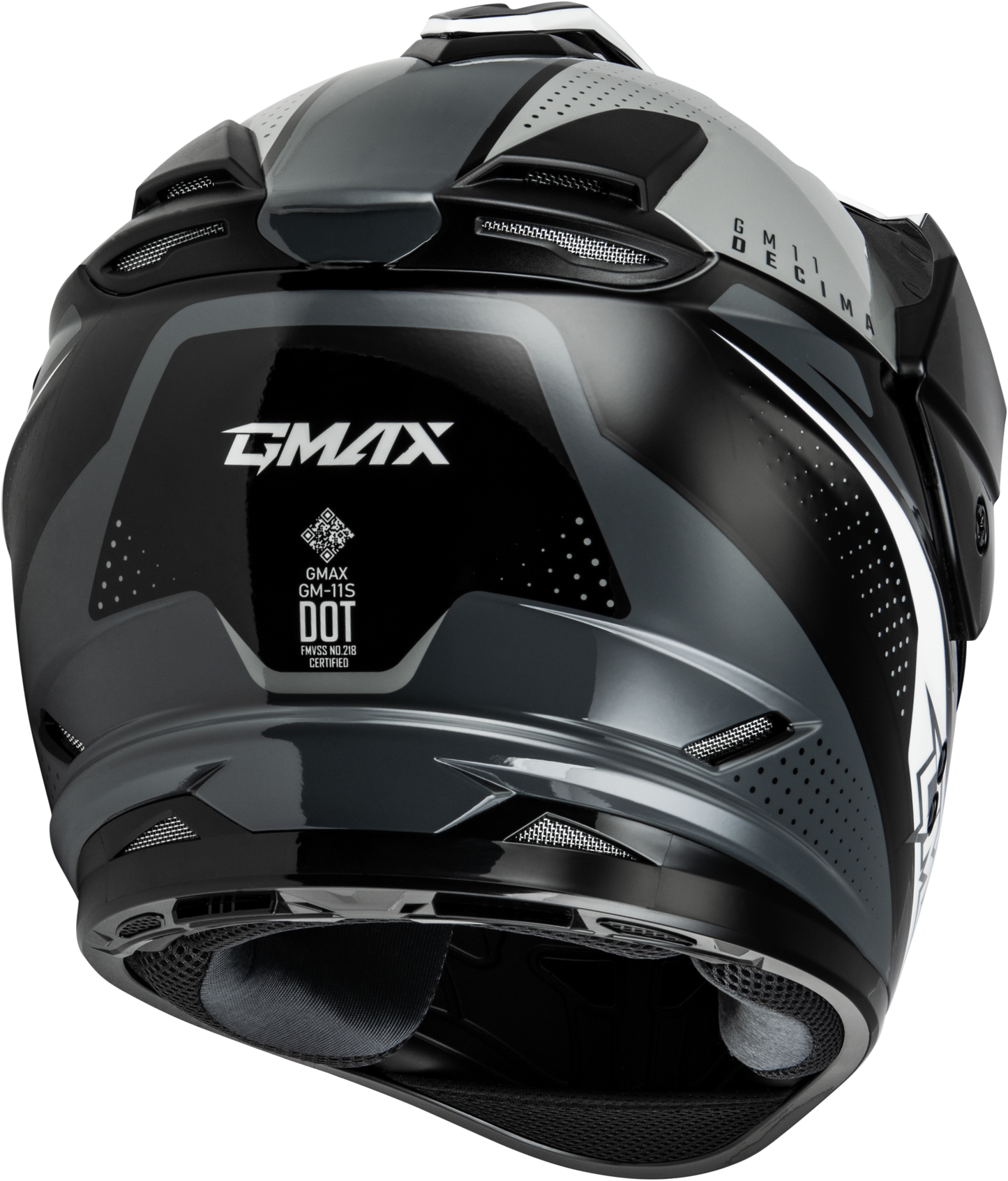 Gm 11 Decima Helmet Black/Grey/White Md