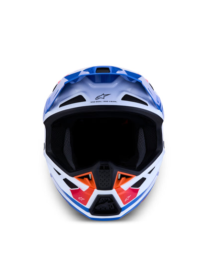 S M7 Core Helmet Ece06/Dot Wht/Blue/Org/Pink Glossy Sm