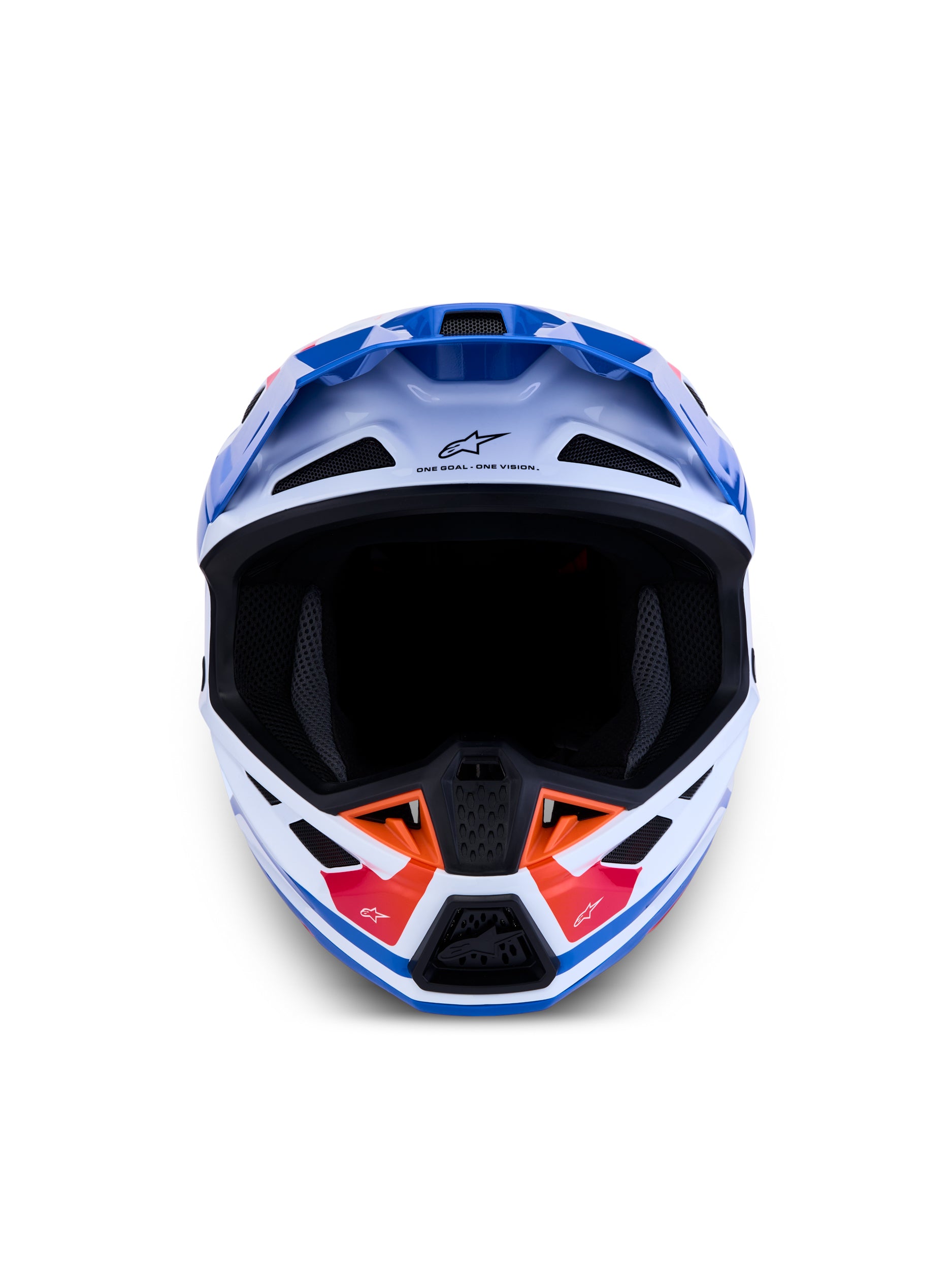 S M7 Core Helmet Ece06/Dot Wht/Blue/Org/Pink Glossy Lg