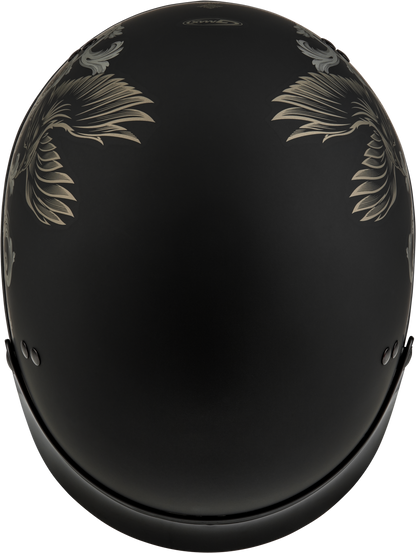 Hh 65 Corvus Helmet W/ Peak Matte Black/Tan 2x