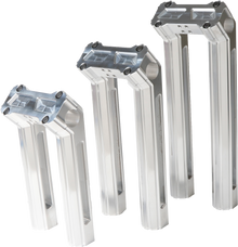 H/D Billet Risers 12" Raw Kickback