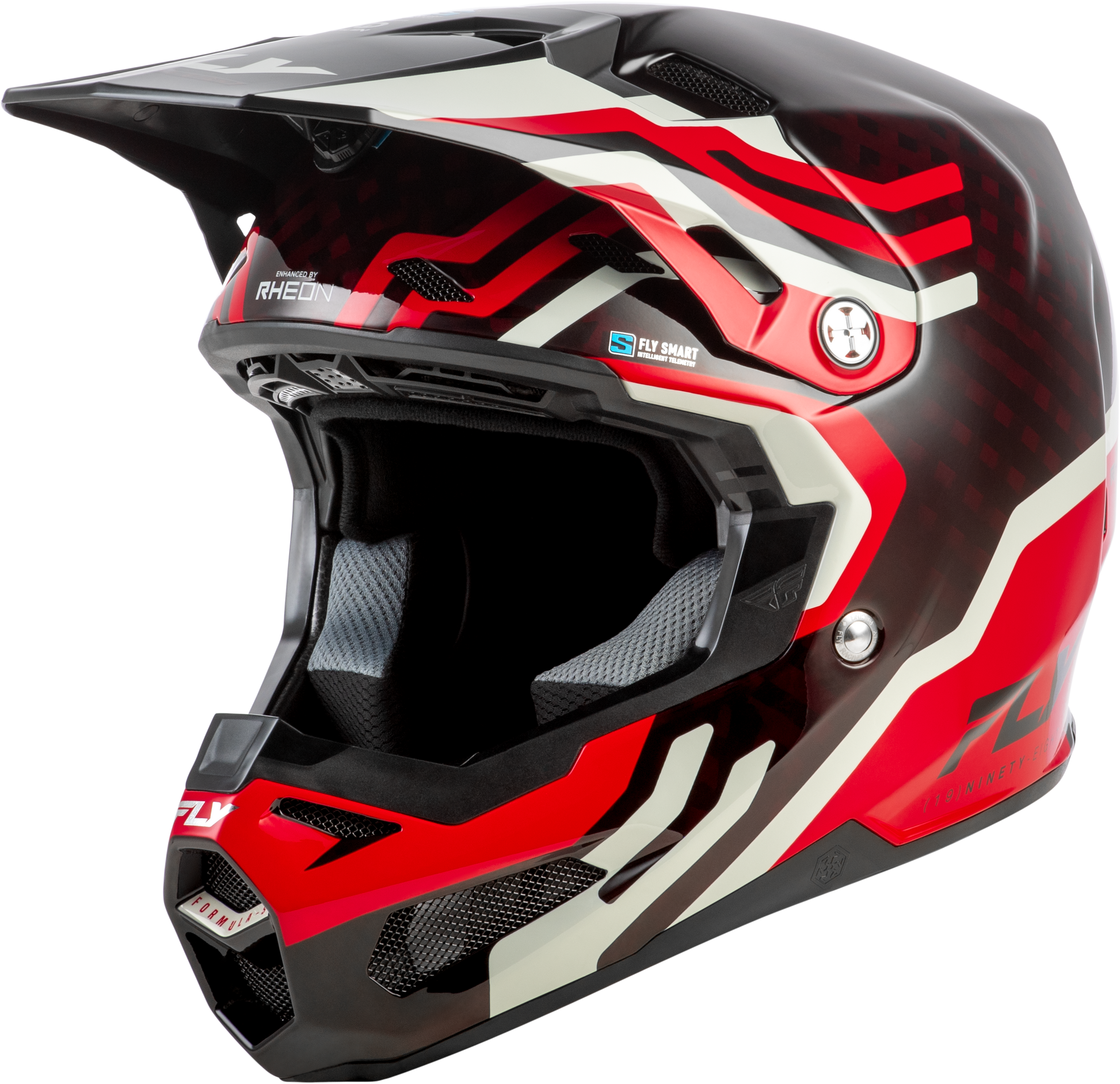 Formula S Carbon Byte Helmet Red Carbon/Red/Grey 2x