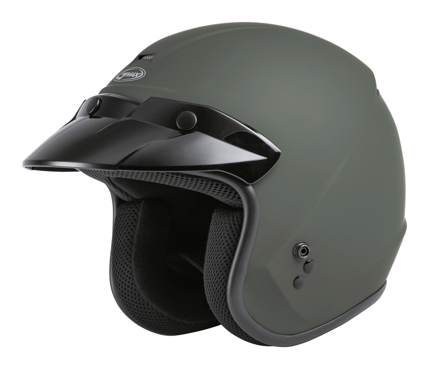 Of 2 Open Face Helmet Matte Green Md