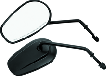 Bikers Choice Black Tapered Long Stem Mirrors Pr