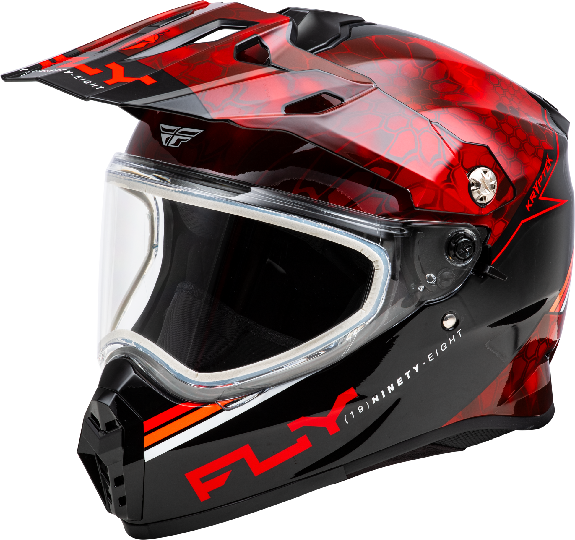 Trekker Cw Conceal Helmet Dual Shld Red/Black Sm