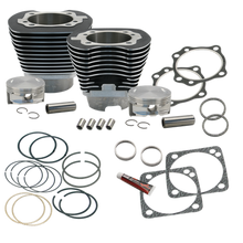 S&S Cycle 99-06 BT 4 1/8in Bore Cylinder & Pistons Kit For Early Production S&S T117 Engine - WBlack