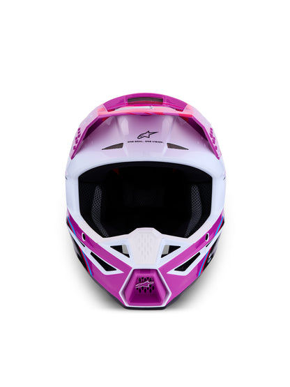 S M3 Falcon Helmet Ece06/Dot Prpl/Wht/Blk/Pink Fl Gl Xl
