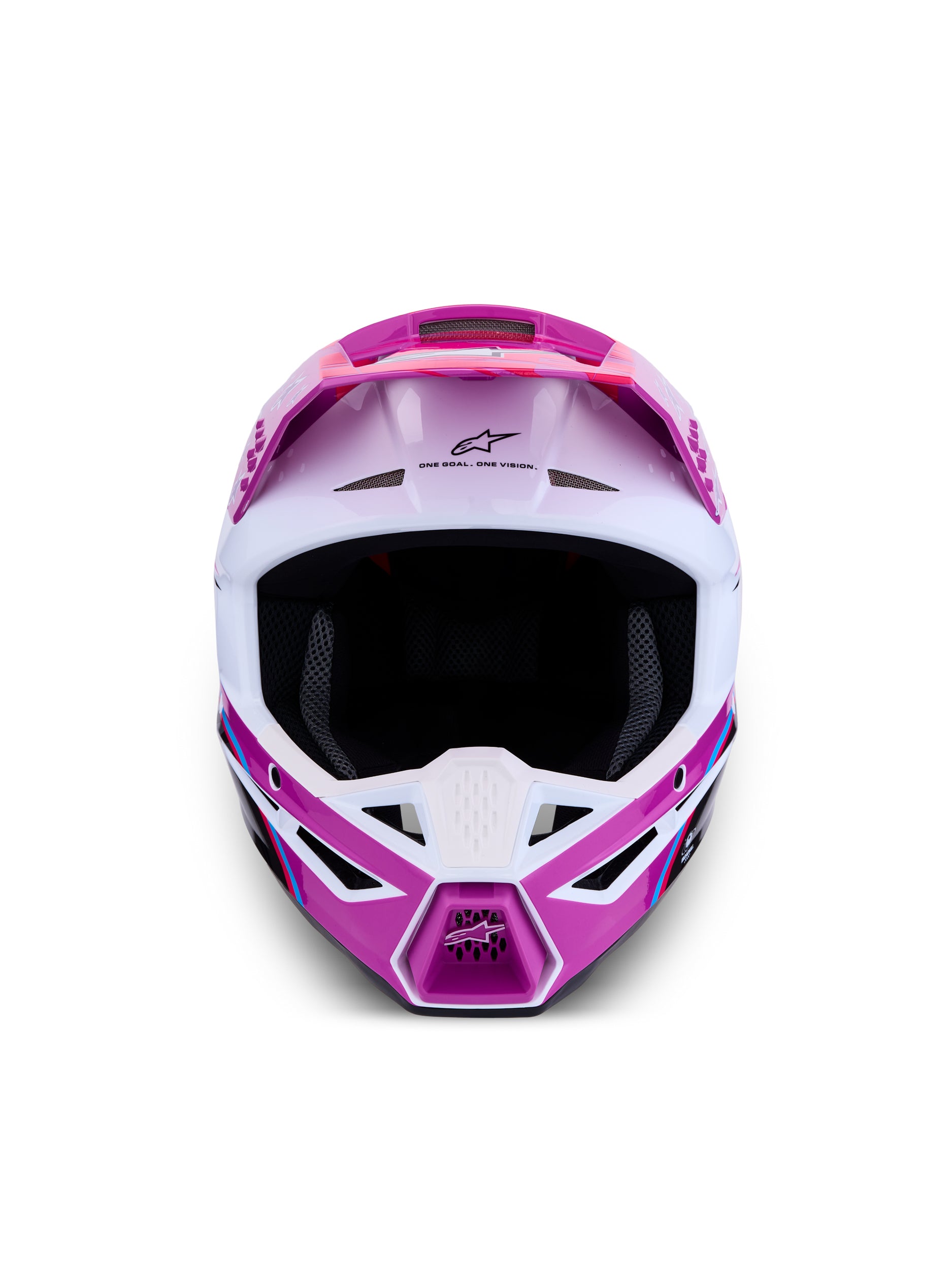 S M3 Falcon Helmet Ece06/Dot Prpl/Wht/Blk/Pink Fl Gl Md
