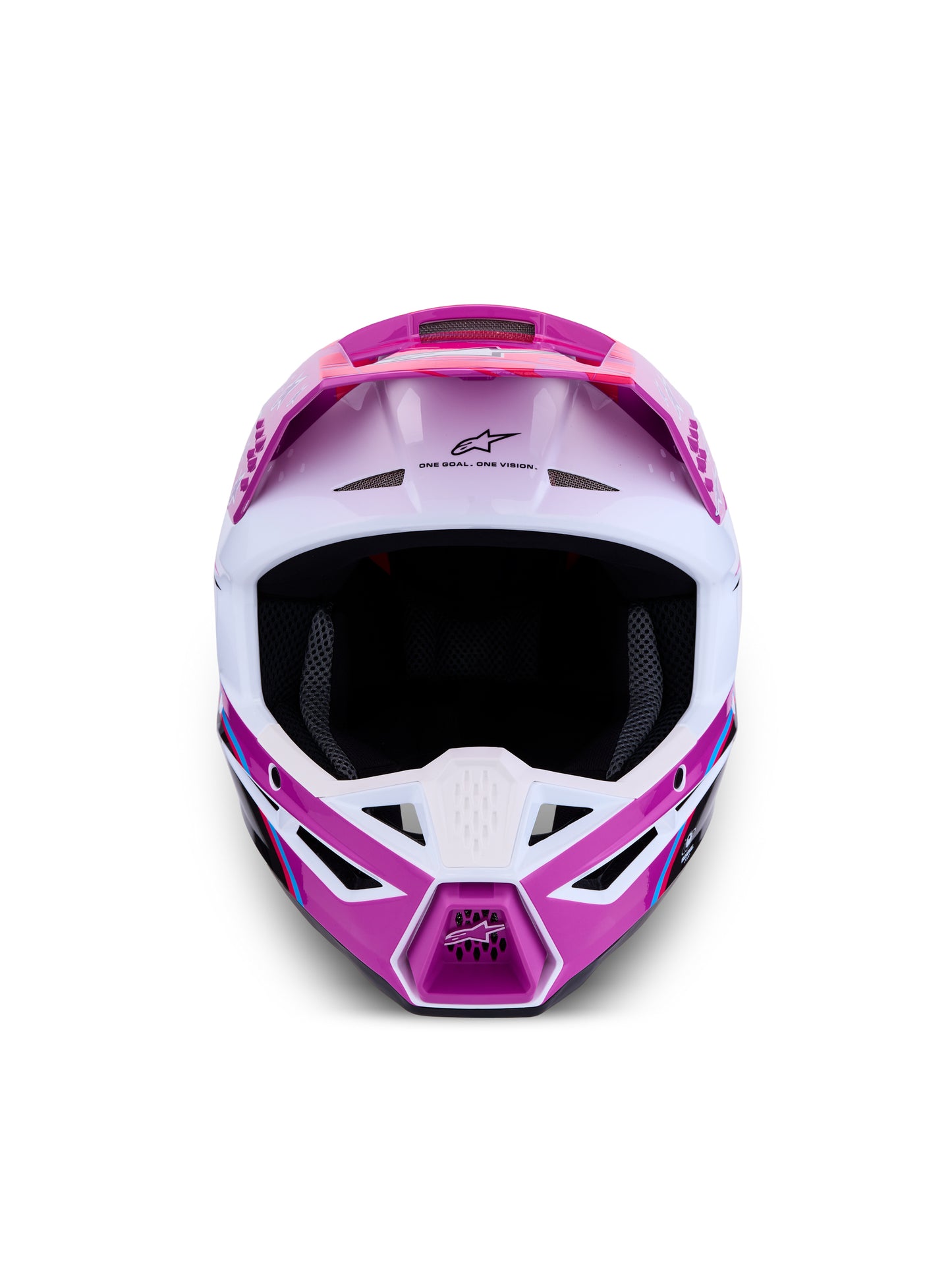 S M3 Falcon Helmet Ece06/Dot Prpl/Wht/Blk/Pink Fl Gl Lg