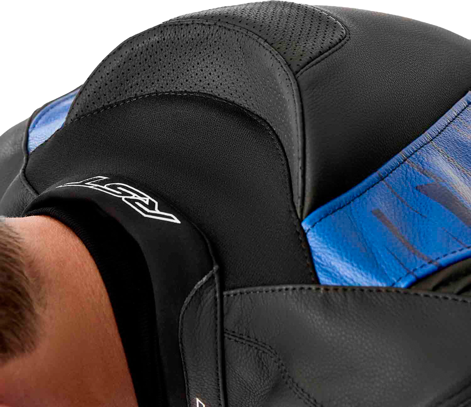 Tractech Evo D3o Jacket Blk/Blue Leather Xl