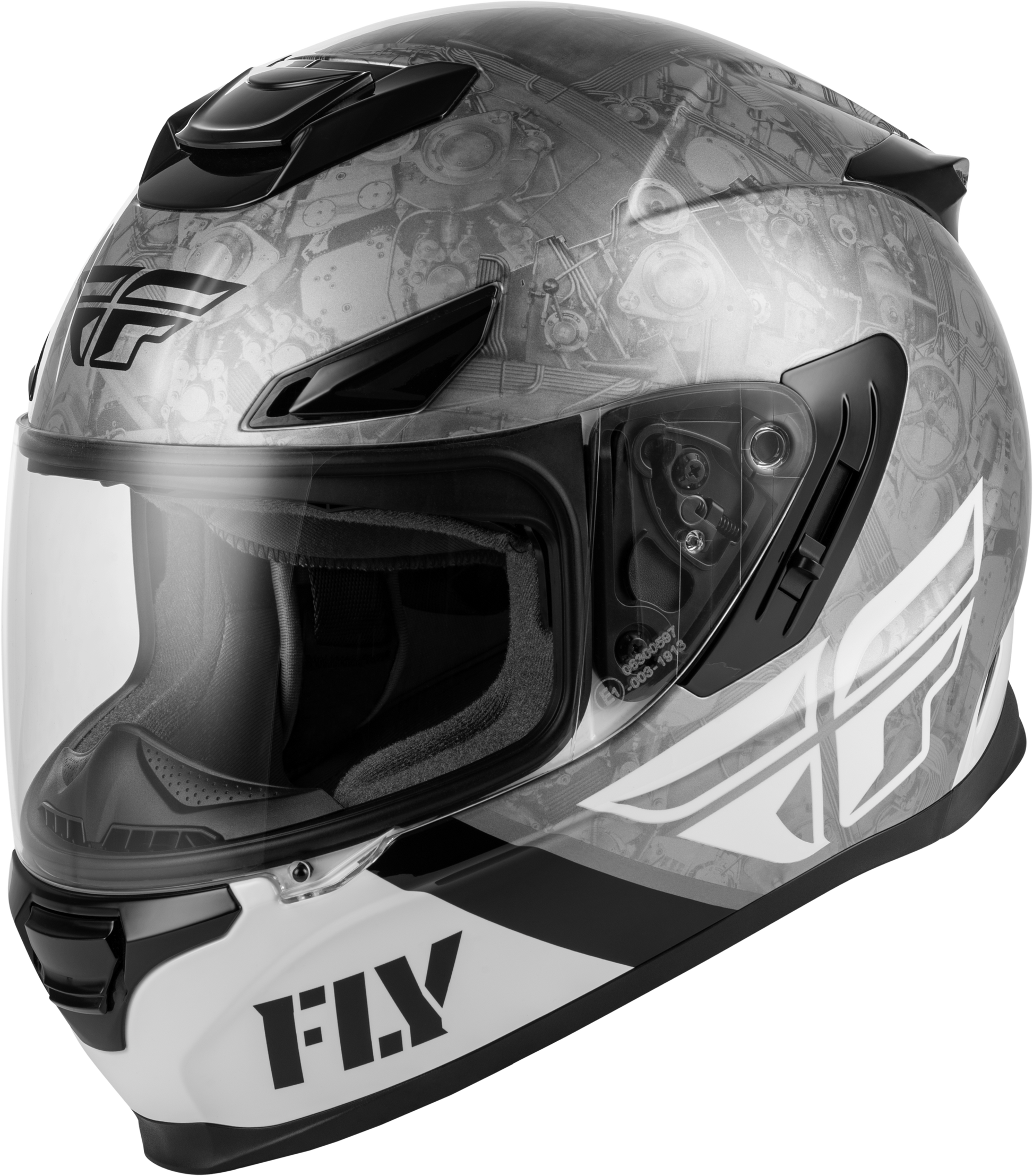 Sentinel Mech Helmet Black/White/Grey Sm