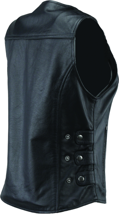 Kuryakyn Leather By River Road Plains Leather Vest Black Womens - Small