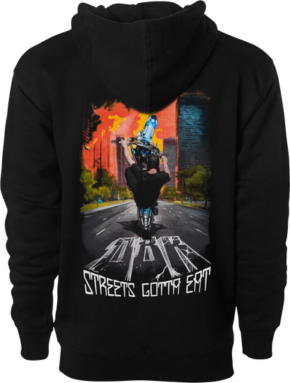 Streets Gotta Eat Hoodie Black 2x