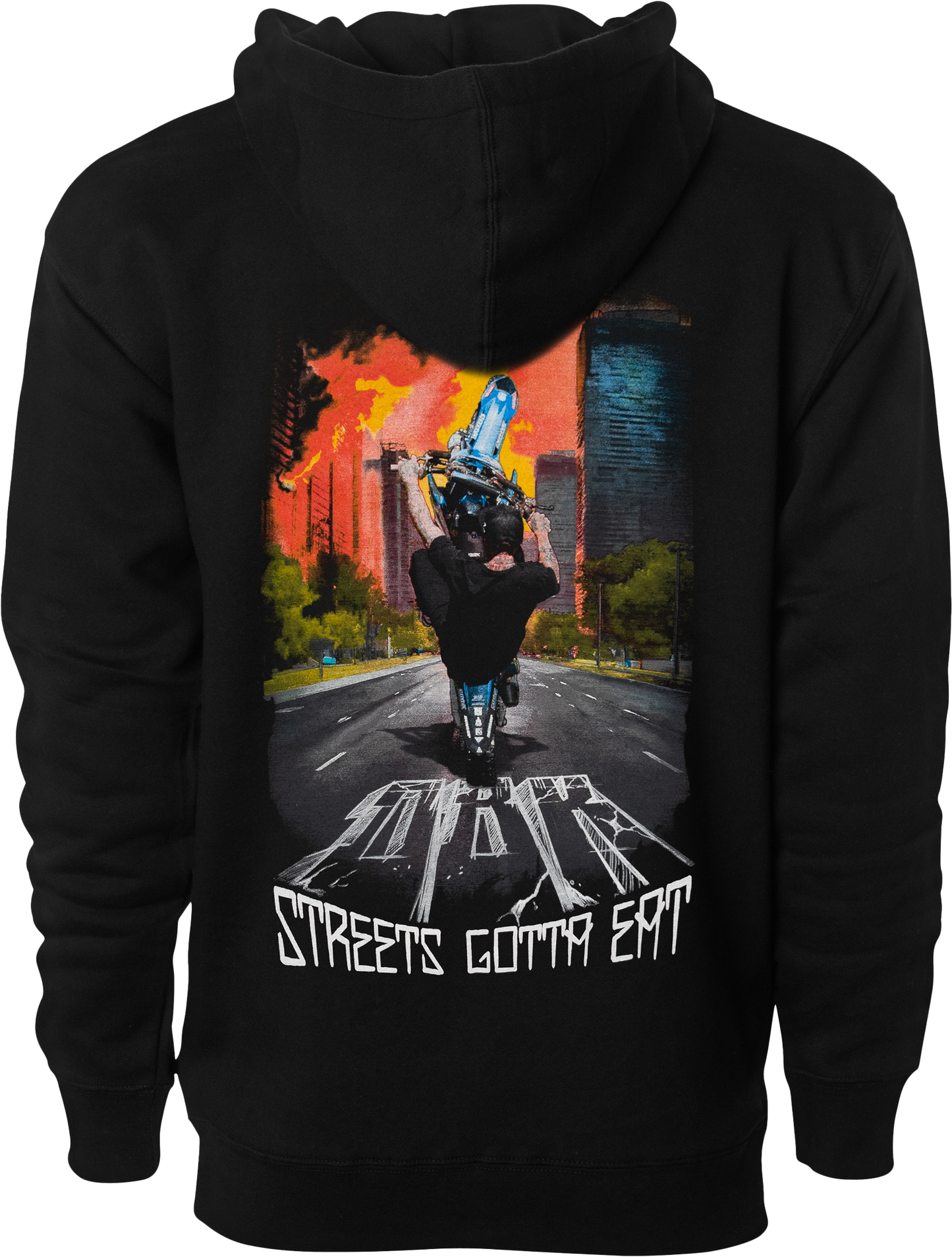 Streets Gotta Eat Hoodie Black Md