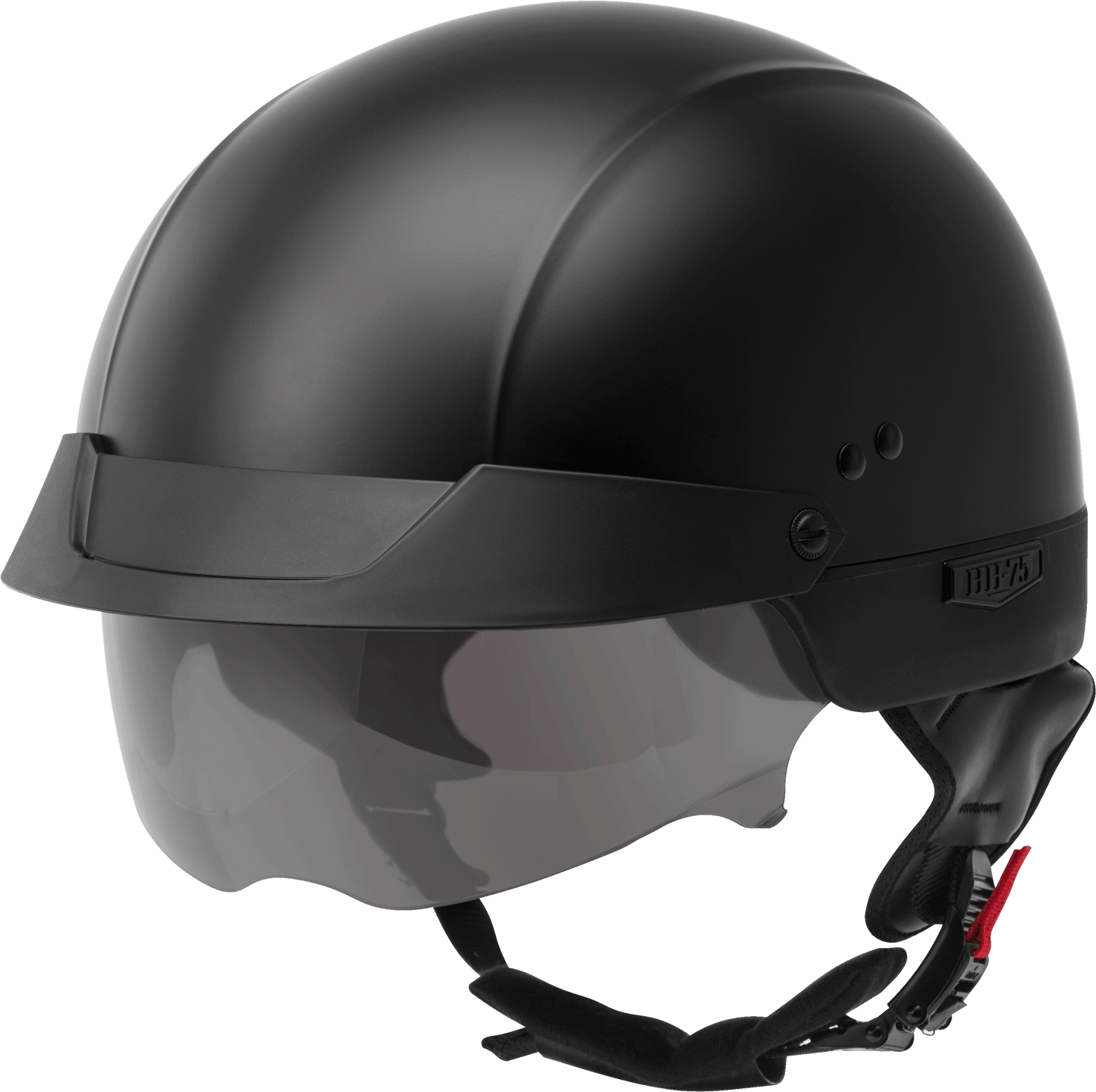 Hh 75 Half Helmet Matte Black Md