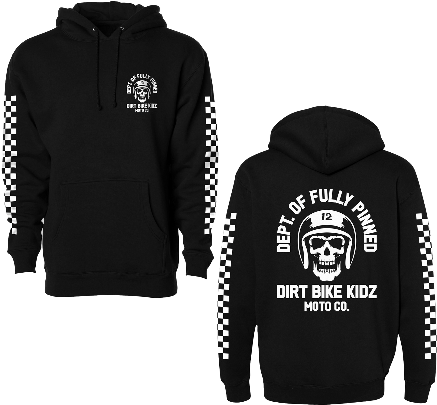 Fully Pinned Hoodie Black Xl
