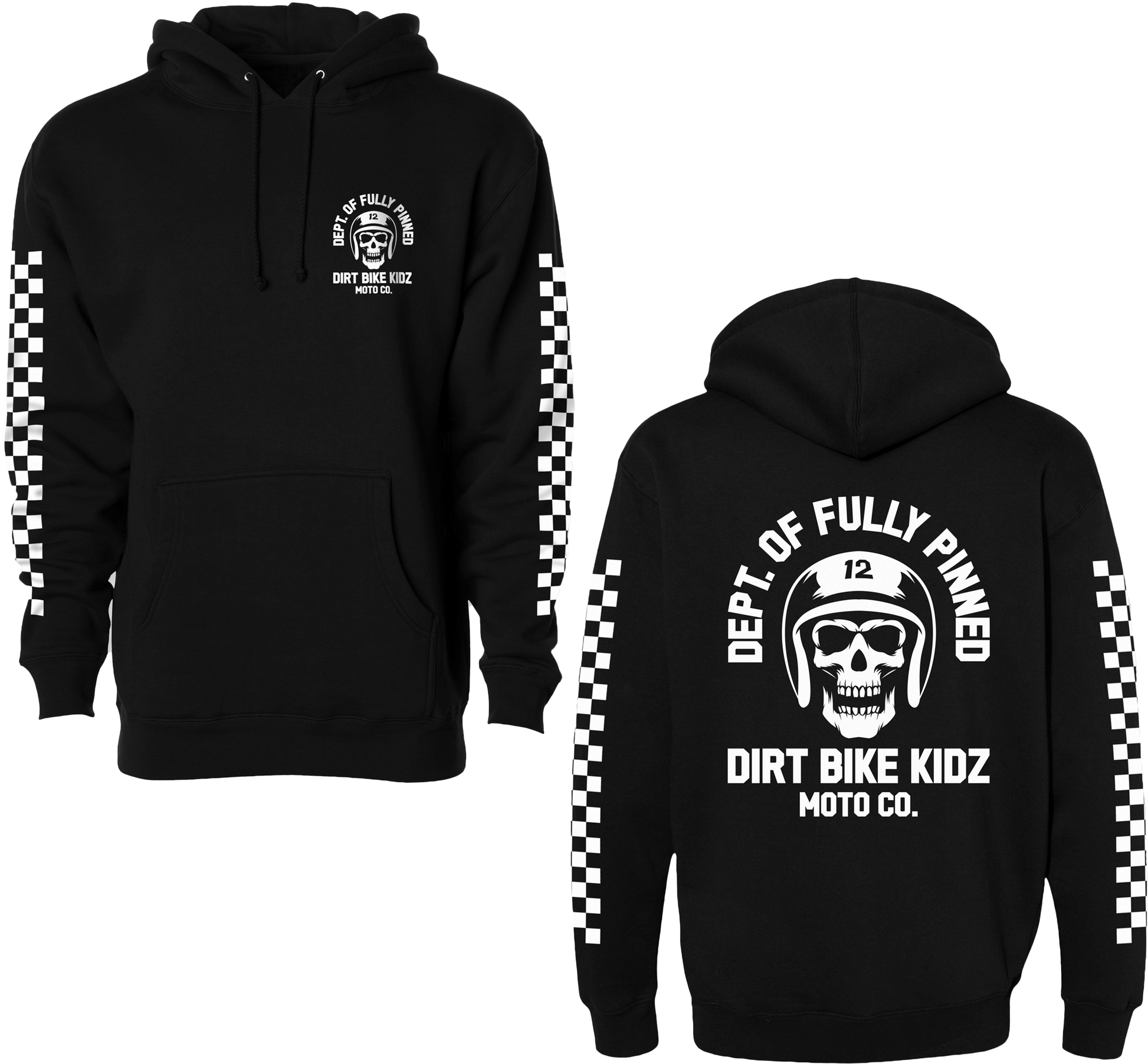 Fully Pinned Hoodie Black Xl