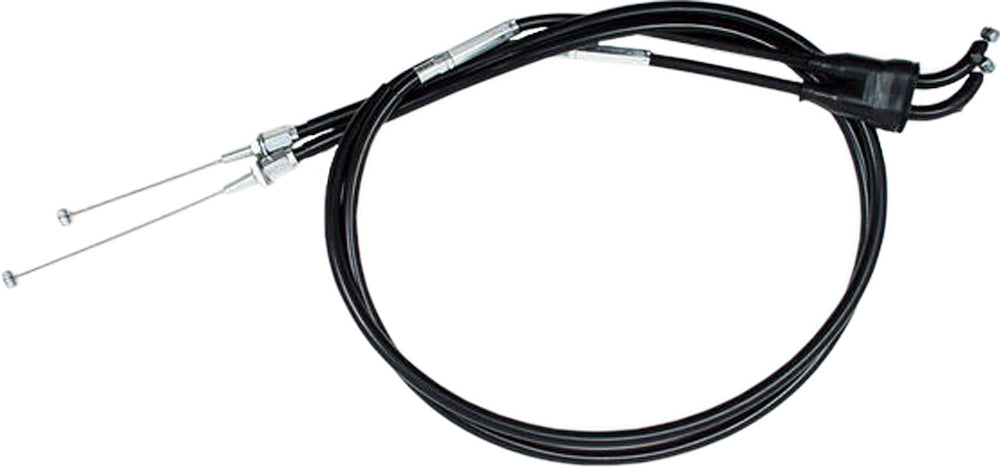 Black Vinyl Throttle Push Pull Cable Set