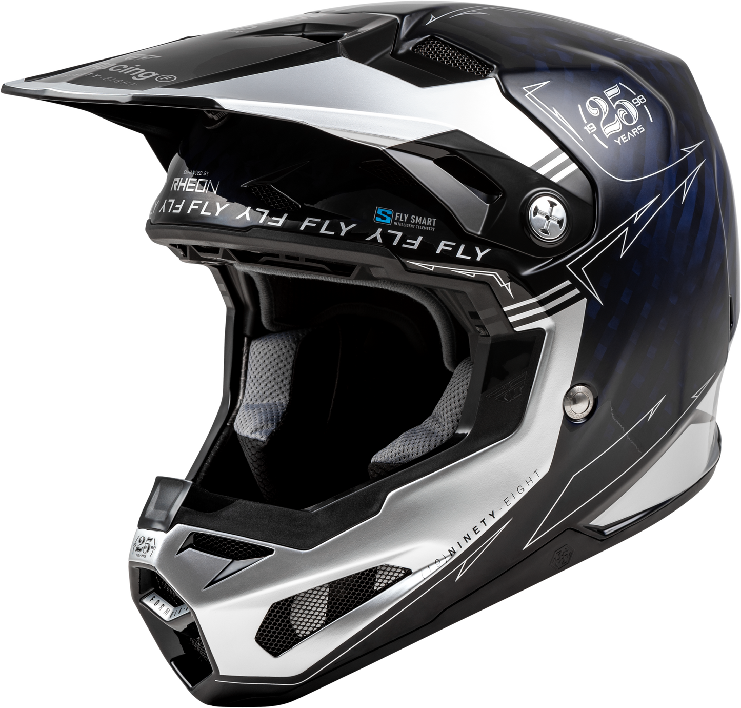 Formula S Carbon Legacy Helmet Blue Carbon/Silver Sm