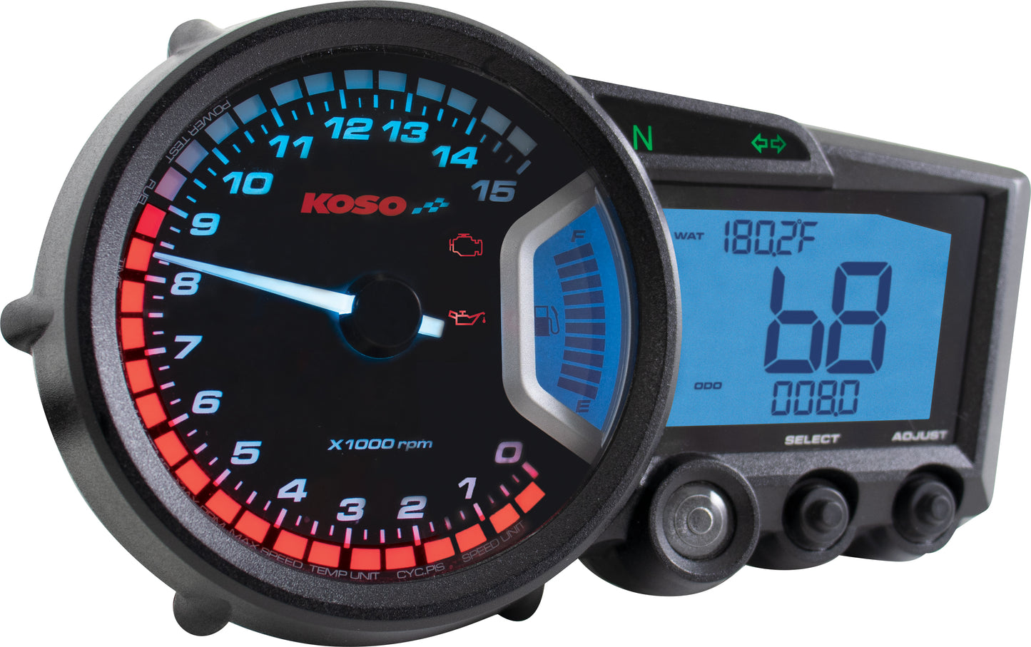 Gp Style Multi Function Gauge Rx 2 Black Panel