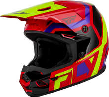 Youth Kinetic Scrap Helmet Red/Hi Vis/Purple/Black Ys