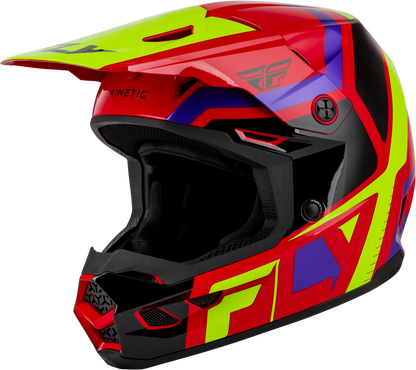 Youth Kinetic Scrap Helmet Red/Hi Vis/Purple/Black Ym
