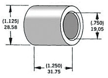 Axle Spacer Zinc 40910 84a 3/4"X1.25"