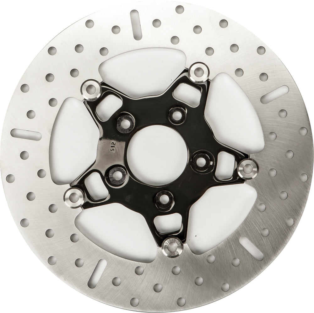 V Twin Street Rotor Fsd010blk Floating Chrome/Black