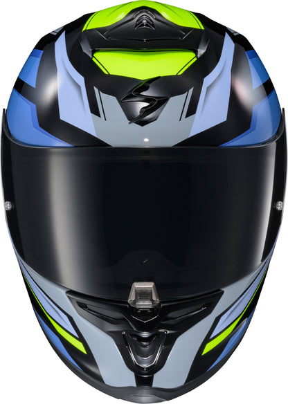 Exo R1 Air Full Face Helmet Raven Black/Blue/Hi Viz Xl