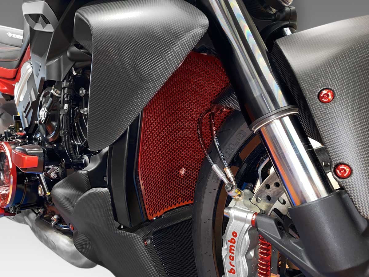 DBK Special Parts (Ducabike) Aluminum Radiator Guard for the Ducati Diavel V4