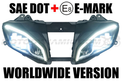 Motodynamic Full LED Projection Headlight with DRL For Yamaha YZF-R6 (08-16) - ECE / DOT Worldwide Version