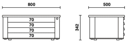 Beta Tools Model C39T  R-Portable Tool Chest 4 Drawers Red