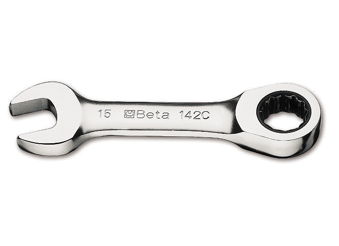 Beta Tools Model 142  C9x9mm-Ratcheting Combination Wrenches Straight Short