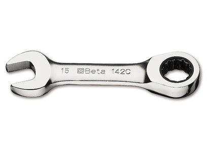 Beta Tools Model 142  C12x12mm-Ratcheting Combination Wrenches Straight Short