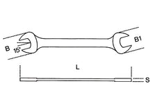 Beta Tools Model 55  20x22mm-Double Open End Wrenches Bright