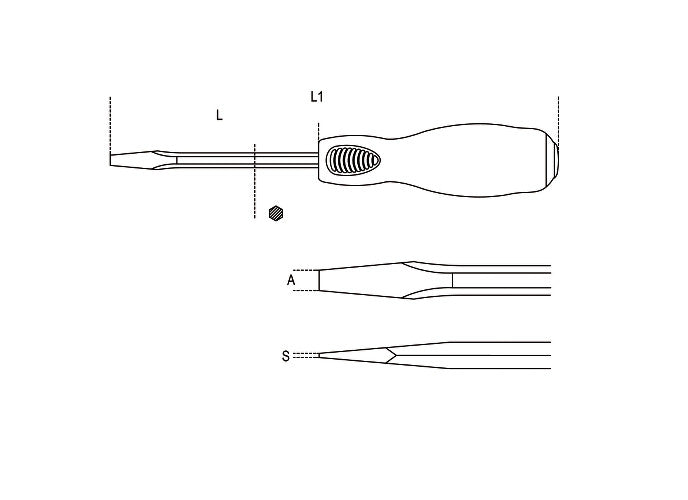Beta Tools Model 1241  5.5X100mm-Screwdrivers Steel Head