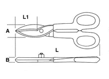 Beta Tools Model 1112  250-Tin Snips Straight Wide Blades