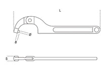 Beta Tools Model 99  St80-120mm-Hook Wrenches with Round Noses