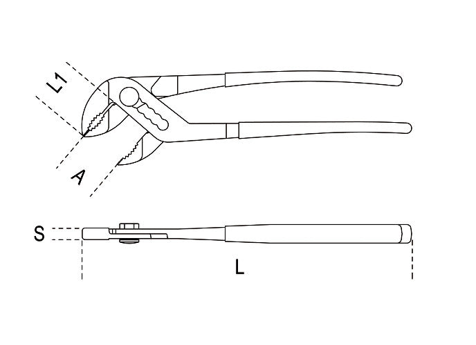 Beta Tools Model 1046  400mm-Slip Joint Pliers