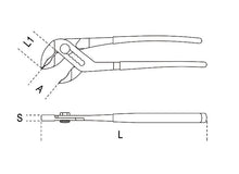 Beta Tools Model 1048  V/175mm-Slip Joint Pliers Lacquered