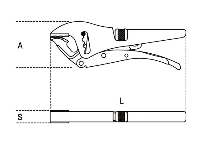 Beta Tools Model 1051  Gm-Self-Locking Pliers Floating Jaw