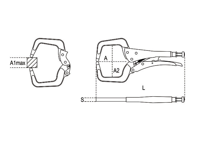 Beta Tools Model 1062  Gm460mm-Pliers Floating C-Shaped Jaws