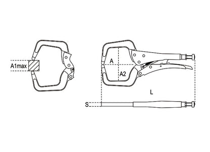 Beta Tools Model 1062  460mm-Pliers with C-Shaped Jaws