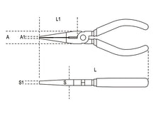 Beta Tools Model 1162  Bm160mm-Extra Long Flat Nose Pliers