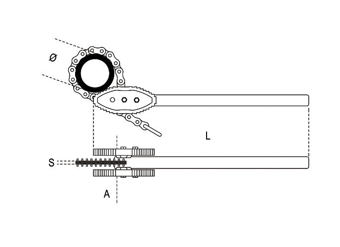 Beta Tools Model 386  A/3-Heavy Duty Reversible Chain Pipe Wrenches