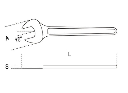 Beta Tools Model 52  30mm Single Open End Wrenches