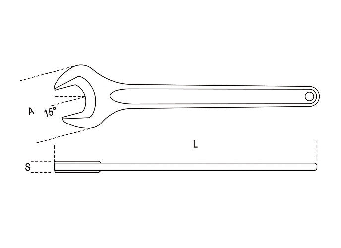 Beta Tools Model 53  100mm Single Open End Wrenches Din 894