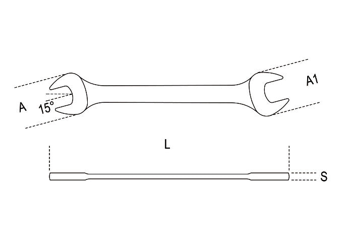 Beta Tools Model 55  8x10mm-Double Open End Wrenches
