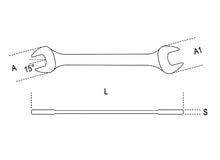 Beta Tools Model 55  12x14mm-Double Open End Wrenches